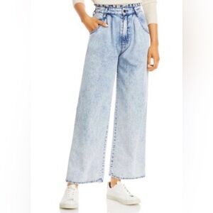 Mother Women’s 27 The Ruffle Greaser Ankle Wide Leg Jeans Threading The Needle 4